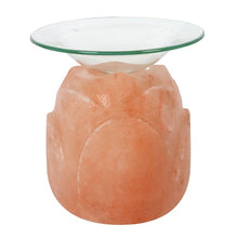 Load image into Gallery viewer, Lotus Flower Shaped Himalayan Salt Oil Burner