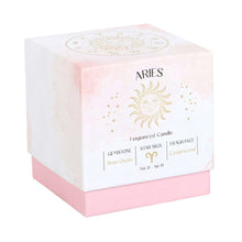 Load image into Gallery viewer, Aries Cedarwood Gemstone Zodiac Candle