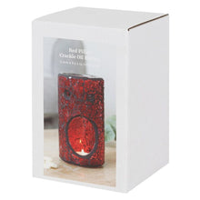 Load image into Gallery viewer, Red Pillar Crackle Glass Oil Burner