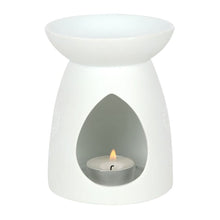 Load image into Gallery viewer, White Ceramic Buddha Face Oil Burner