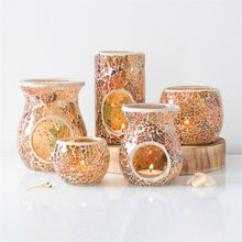 Load image into Gallery viewer, Small Brown Crackle Oil Burner