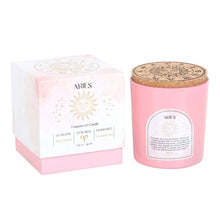 Load image into Gallery viewer, Aries Cedarwood Gemstone Zodiac Candle