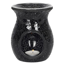 Load image into Gallery viewer, Large Black Crackle Oil Burner