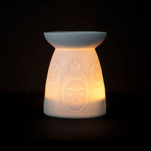 Load image into Gallery viewer, White Ceramic Buddha Face Oil Burner