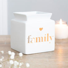 Load image into Gallery viewer, White Family Cut Out Oil Burner