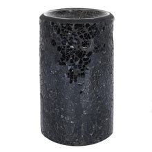 Load image into Gallery viewer, Black Crackle Glass Pillar Oil Burner