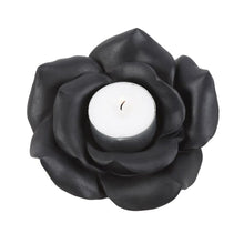 Load image into Gallery viewer, Black Rose Resin Tealight Candle Holder