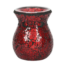 Load image into Gallery viewer, Small Red Crackle Glass Oil Burner