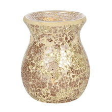 Load image into Gallery viewer, Small Gold Crackle Glass Oil Burner