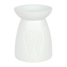 Load image into Gallery viewer, White Ceramic Angel Wings Oil Burner