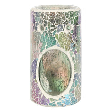 Load image into Gallery viewer, Pillar Light Blue Iridescent Crackle Oil Burner
