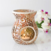 Load image into Gallery viewer, Small Brown Crackle Oil Burner