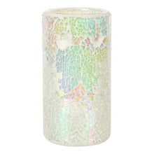 Load image into Gallery viewer, Pillar White Iridescent Crackle Oil Burner