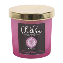 Load image into Gallery viewer, Crown Chakra Blackberry Crystal Chip Candle
