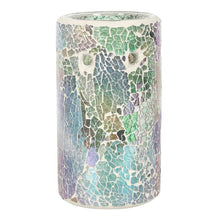 Load image into Gallery viewer, Pillar Light Blue Iridescent Crackle Oil Burner