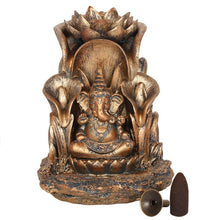 Load image into Gallery viewer, Bronze Ganesh Backflow Incense Burner