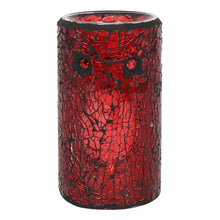 Load image into Gallery viewer, Red Pillar Crackle Glass Oil Burner