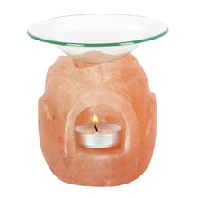Load image into Gallery viewer, Lotus Flower Shaped Himalayan Salt Oil Burner