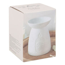 Load image into Gallery viewer, White Ceramic Buddha Face Oil Burner
