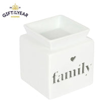 Load image into Gallery viewer, White Family Cut Out Oil Burner
