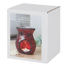 Load image into Gallery viewer, Small Red Crackle Glass Oil Burner
