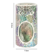 Load image into Gallery viewer, Pillar Light Blue Iridescent Crackle Oil Burner