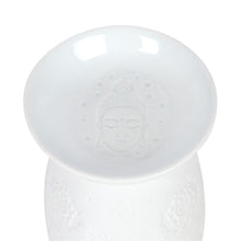 Load image into Gallery viewer, White Ceramic Buddha Face Oil Burner