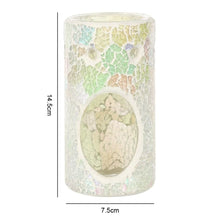 Load image into Gallery viewer, Pillar White Iridescent Crackle Oil Burner