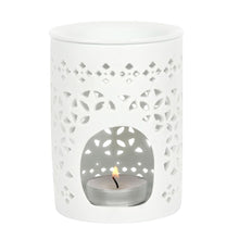 Load image into Gallery viewer, White Matte Cut Out Oil Burner