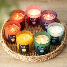 Load image into Gallery viewer, Root Chakra Strawberry Crystal Chip Candle