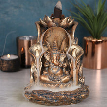 Load image into Gallery viewer, Bronze Ganesh Backflow Incense Burner
