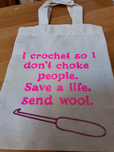 Knitting/Crochet Tote Bags - 7 Designs available