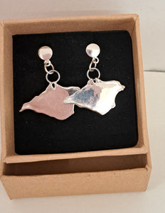 Silver Isle of Wight dangle earrings.