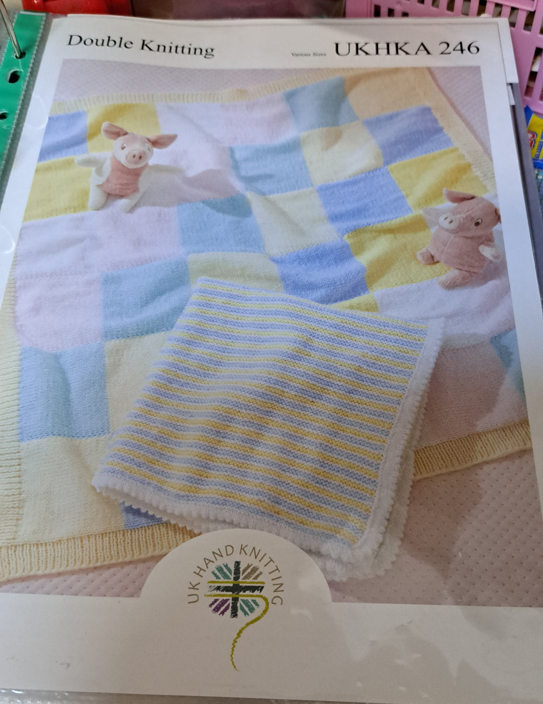 UKHKA 246 - Baby Blankets Knitting Pattern