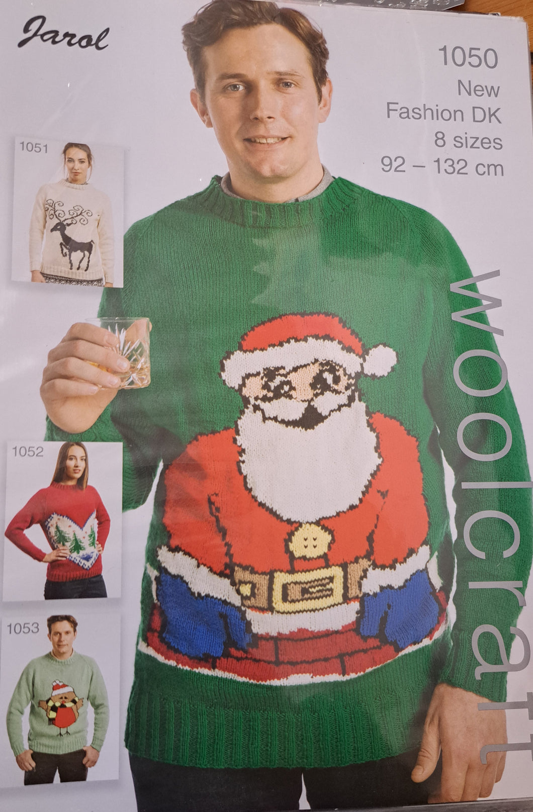Jarol 1050 - Adult Christmas Jumper Knitting Pattern in Double Knit