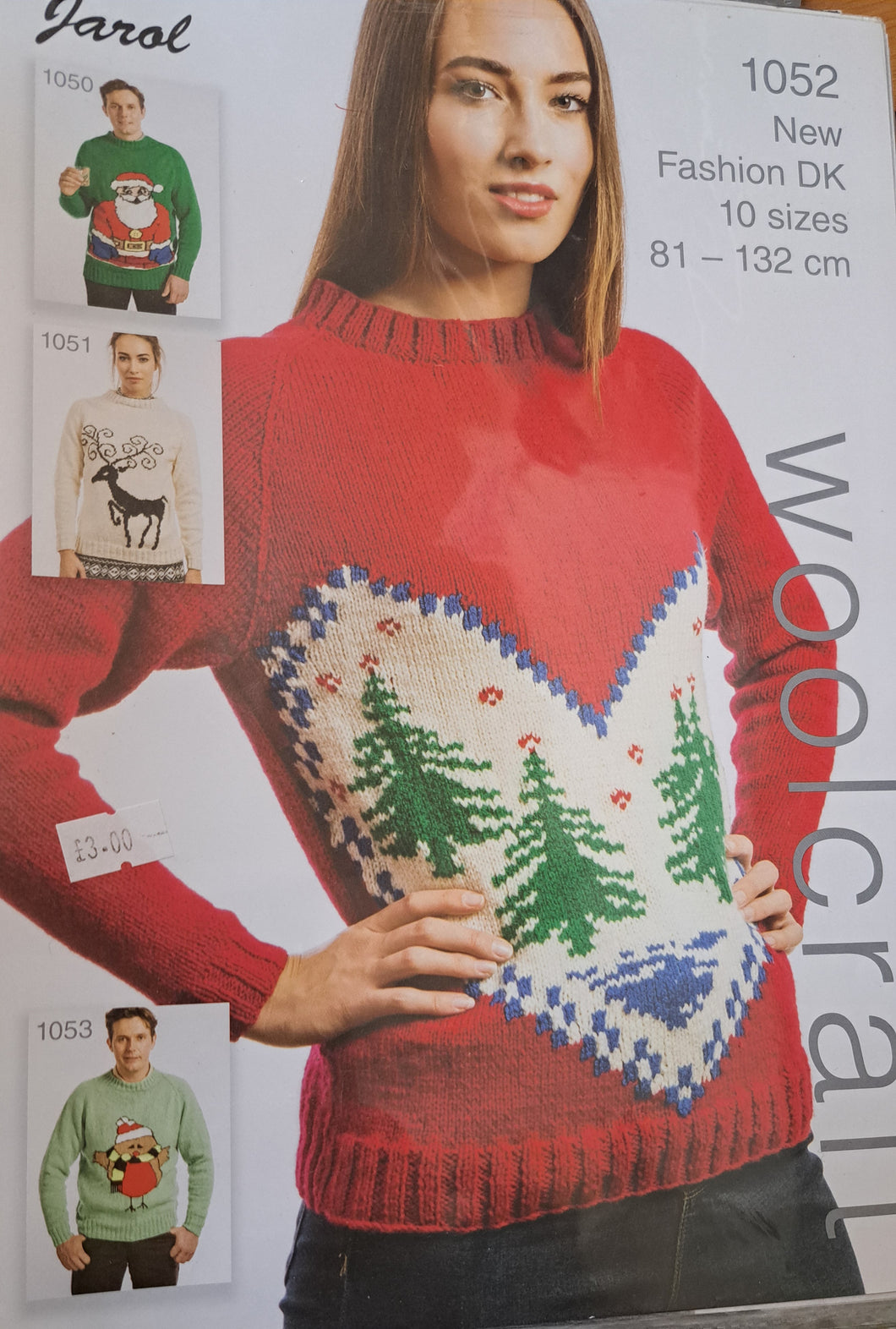 Jarol 1052 - Adult Christmas Jumper Knitting Pattern in Double Knit