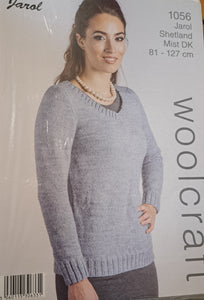 Jarol 1056 - Adult Jumper Knitting Pattern in Double Knit