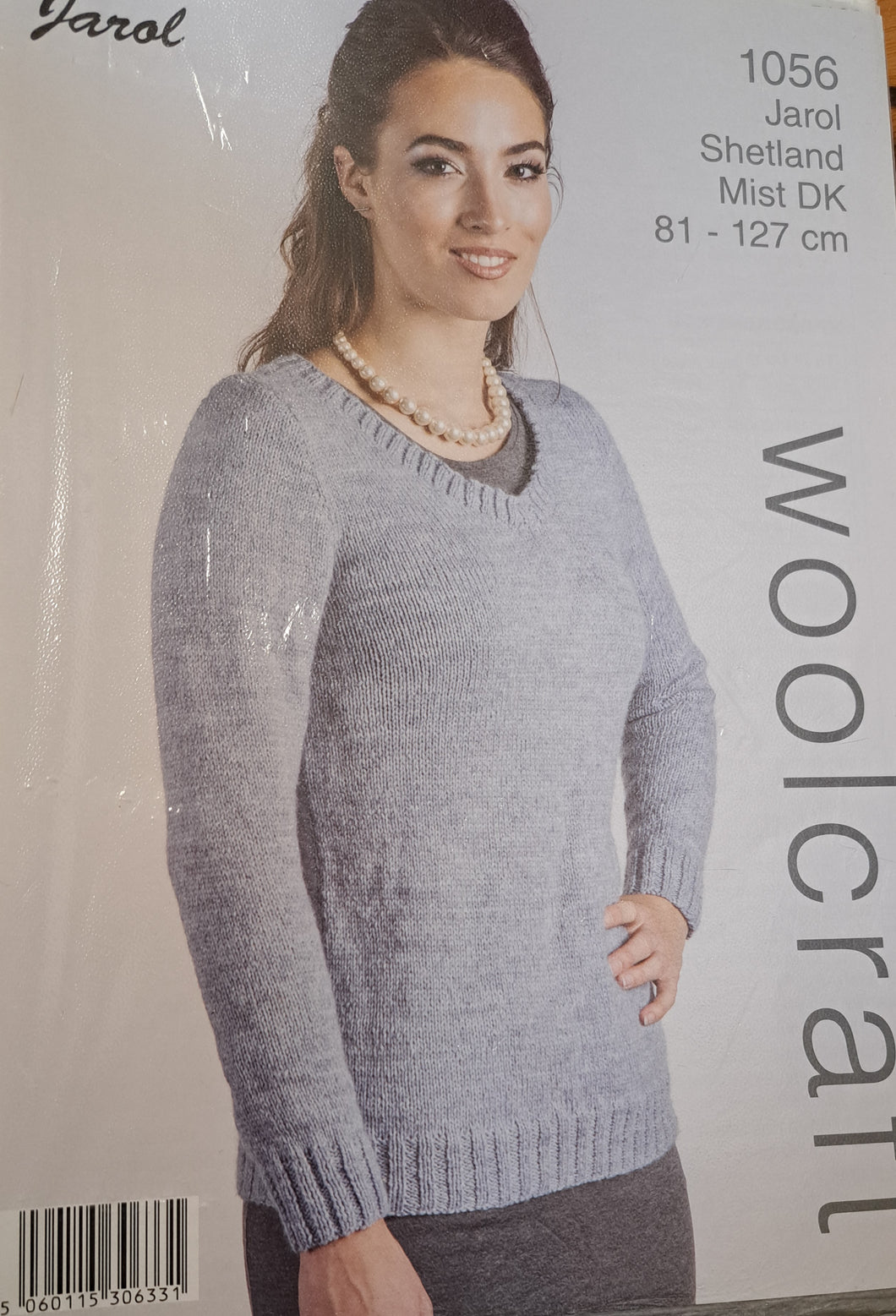 Jarol 1056 - Adult Jumper Knitting Pattern in Double Knit