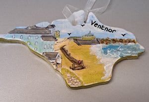 Isle of Wight Hand Painted Hanging Decorations