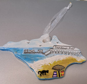 Isle of Wight Hand Painted Hanging Decorations