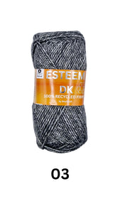 Esteem Double Knit - 100% Recycled Yarn - 16 Colours Available