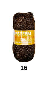 Esteem Double Knit - 100% Recycled Yarn - 16 Colours Available