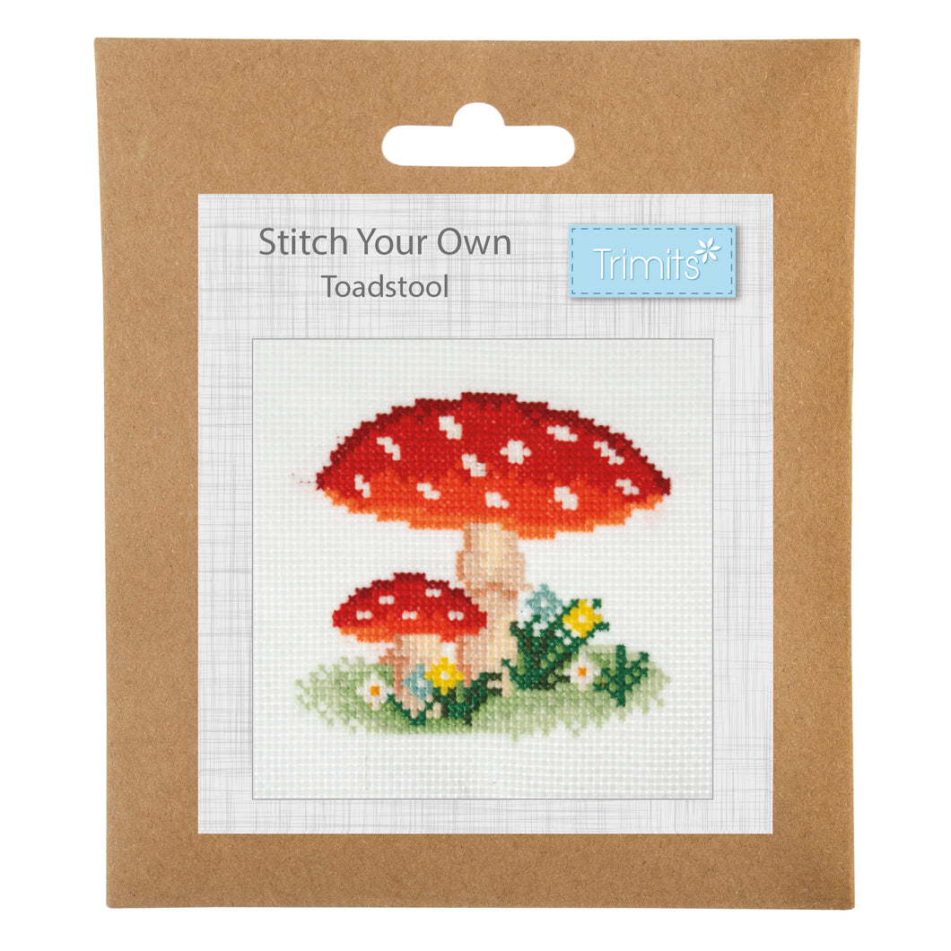 Mini Counted Cross Stitch Kit  - Toadstool