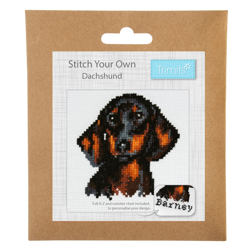 Mini Counted Cross Stitch Kit  - Dachshund