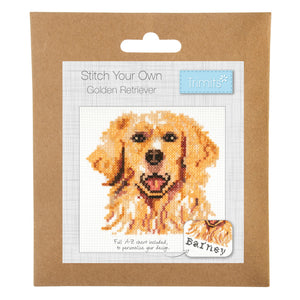 Mini Counted Cross Stitch Kit  - Golden Retriever