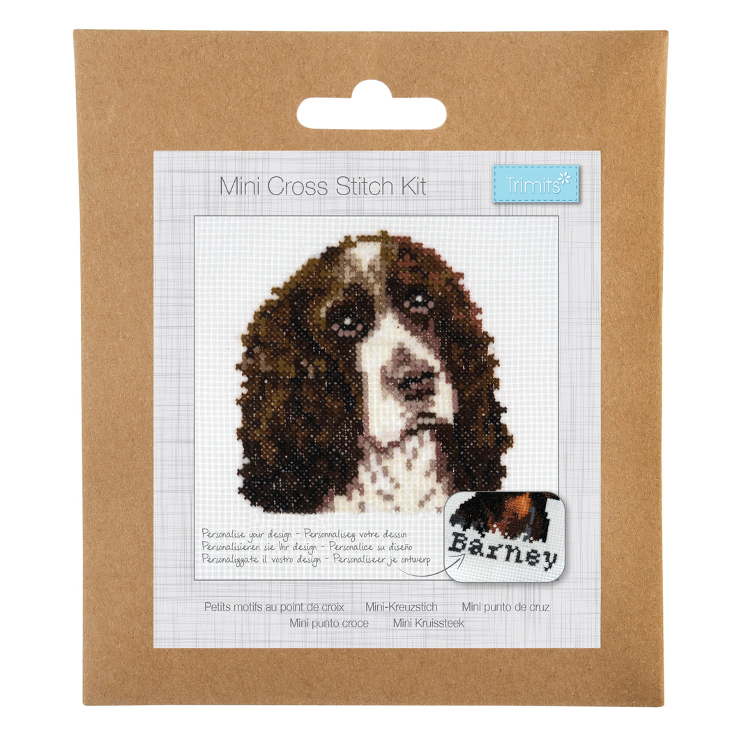 Mini Counted Cross Stitch Kit  - Springer Spaniel
