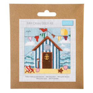 Mini Counted Cross Stitch Kit  - Beach Hut