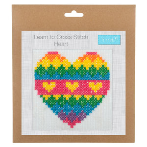 'Learn to ' Cross Stitch Kit - Heart