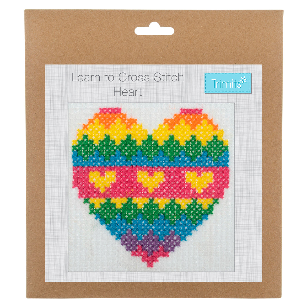 'Learn to ' Cross Stitch Kit - Heart