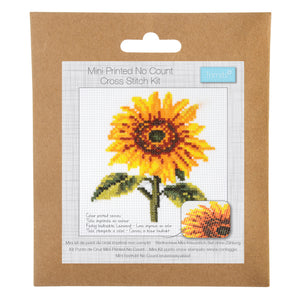Mini Printed  Cross Stitch Kit  - Sunflower